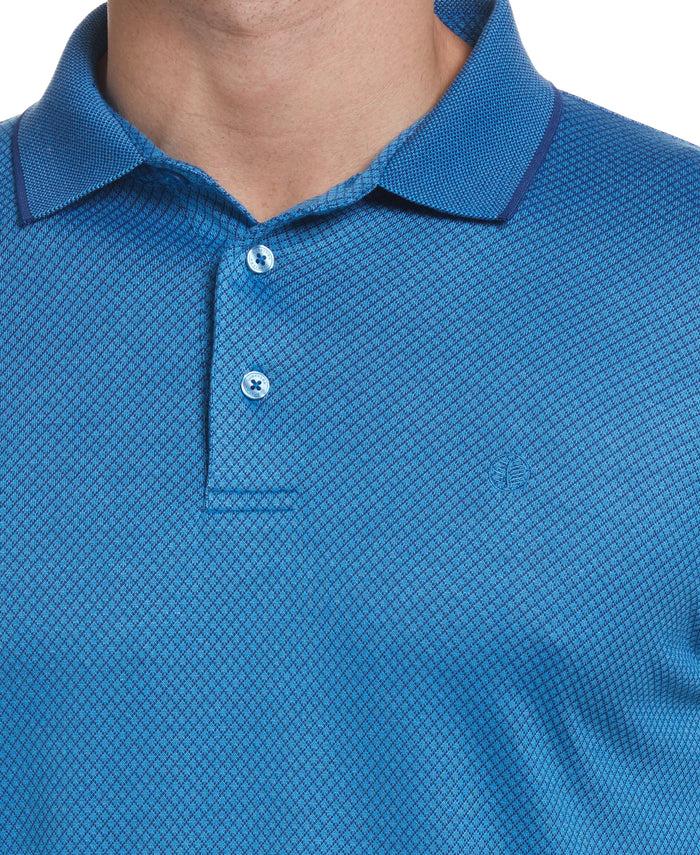 Cubavera Diamond Jacquard Polo Mediterranian Blue