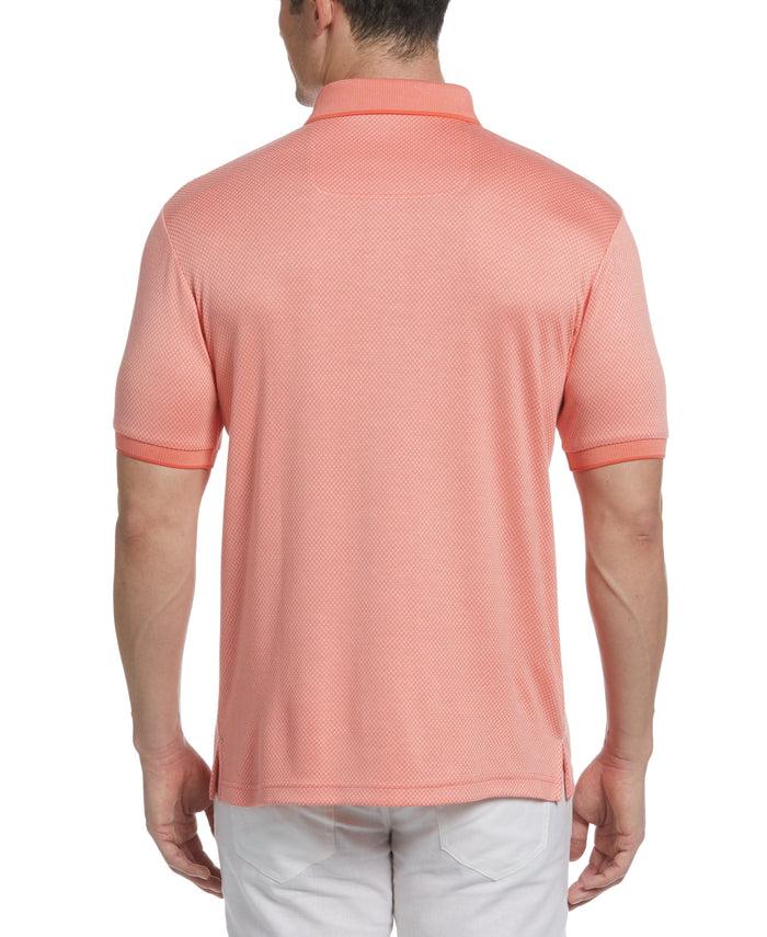 Cubavera Diamond Jacquard Polo Peach Pearl