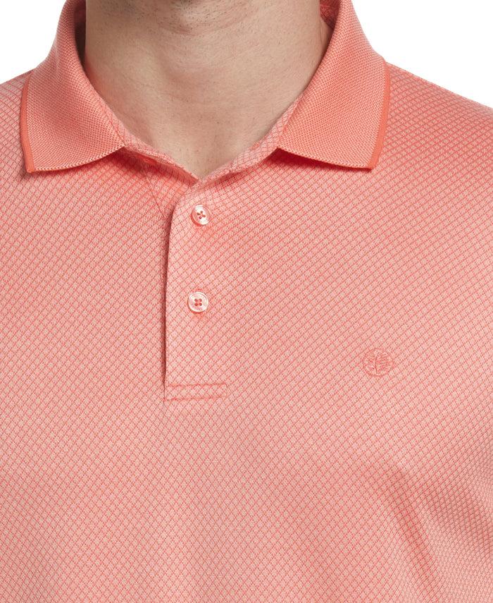 Cubavera Diamond Jacquard Polo Peach Pearl