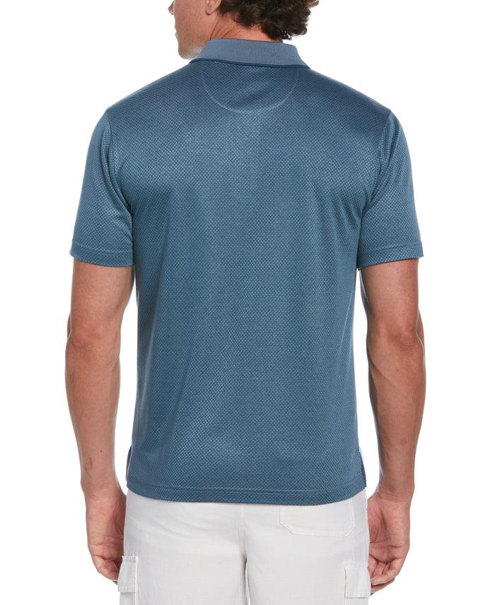 Cubavera Diamond Jacquard Polo Shirt Aegean Blue