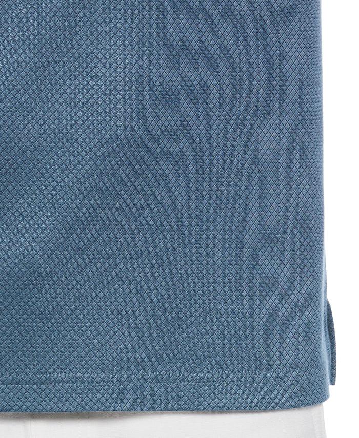 Cubavera Diamond Jacquard Polo Shirt Aegean Blue