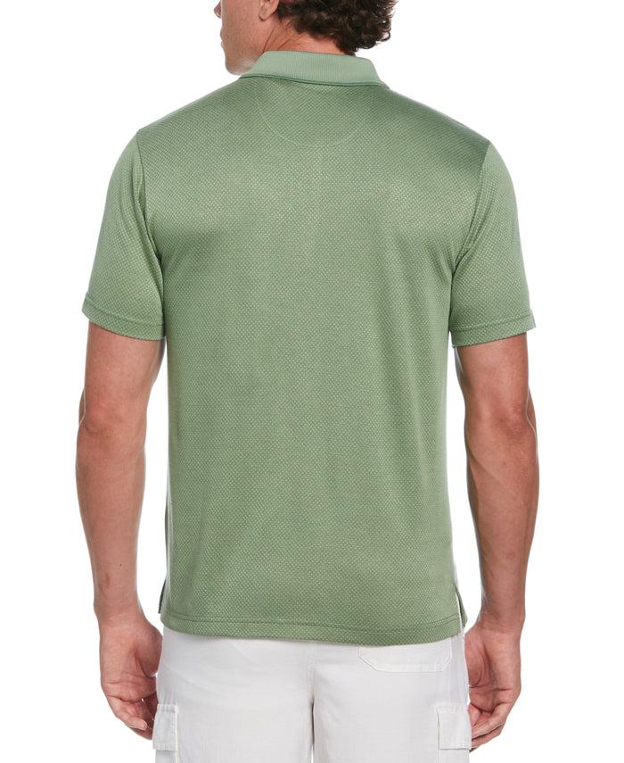 Cubavera Diamond Jacquard Polo Shirt Basil