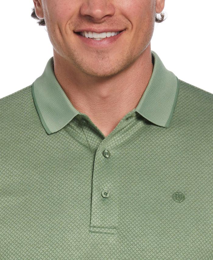 Cubavera Diamond Jacquard Polo Shirt Basil