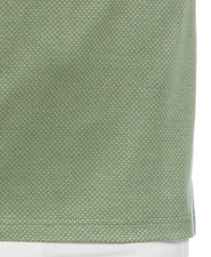 Cubavera Diamond Jacquard Polo Shirt Basil