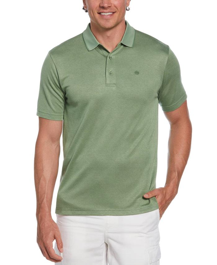 cubavera Diamond Jacquard Polo Shirt Basil