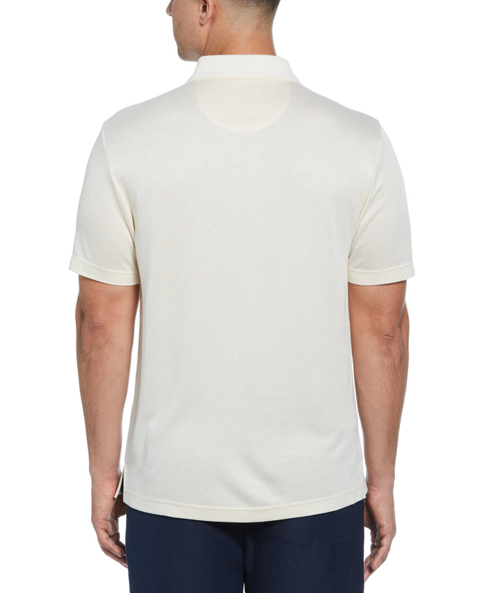 Cubavera Diamond Jacquard Polo Shirt Egret