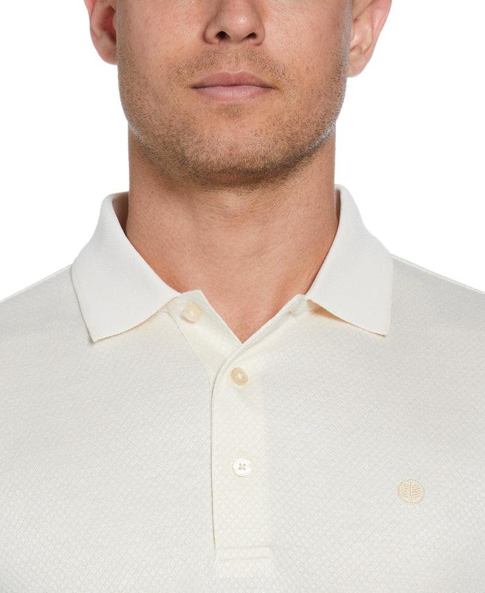 Cubavera Diamond Jacquard Polo Shirt Egret