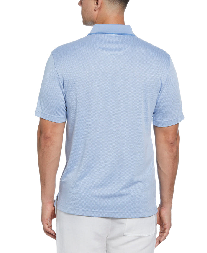 Cubavera Diamond Jacquard Polo Shirt Xenon Blue