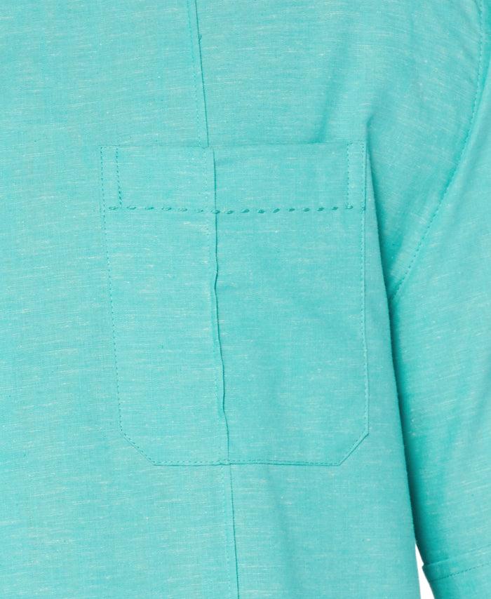 Cubavera Double Pocket Pintuck Shirt Ceramic