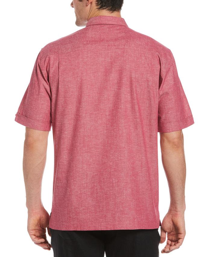 Cubavera Double Pocket Pintuck Shirt Sangria