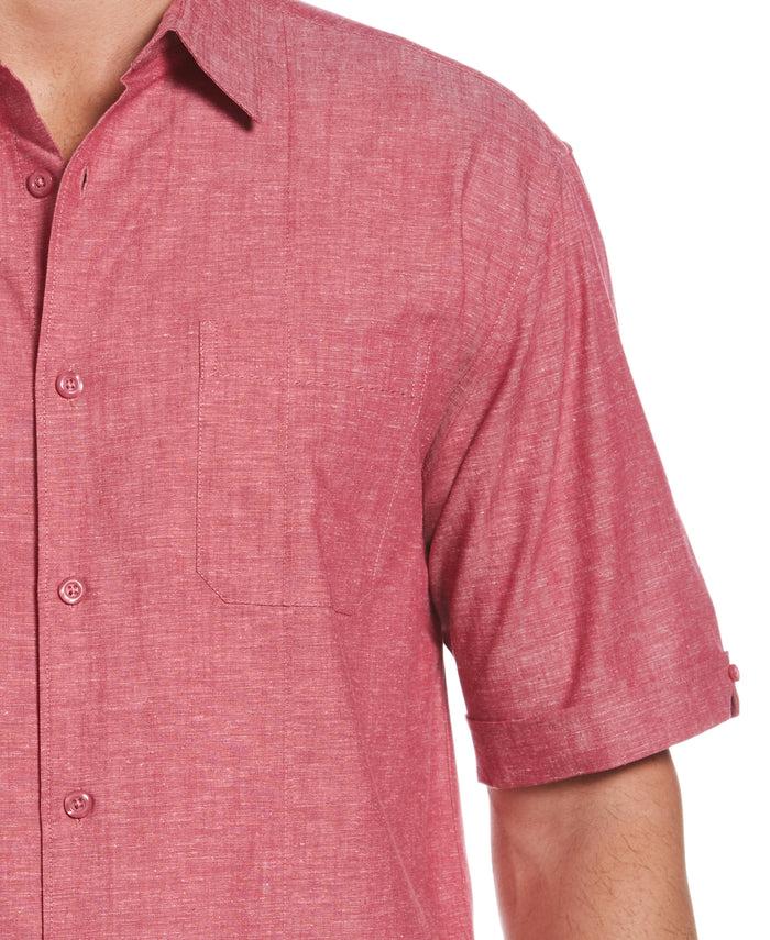 Cubavera Double Pocket Pintuck Shirt Sangria