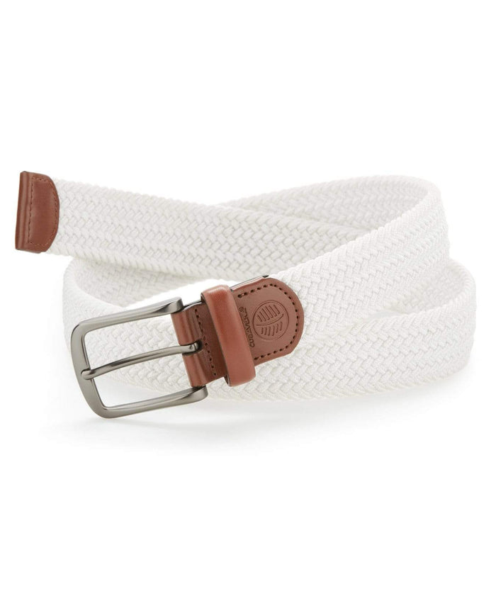 cubavera Elastic Web Belt White