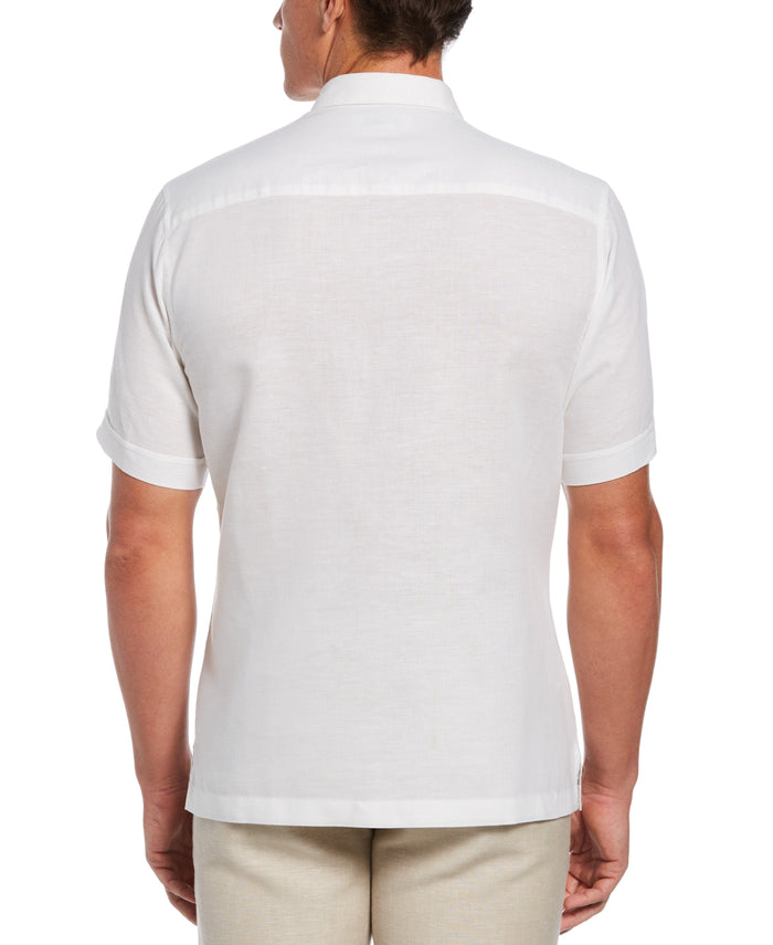 Cubavera Embroidered Guayabera Shirt Bright White