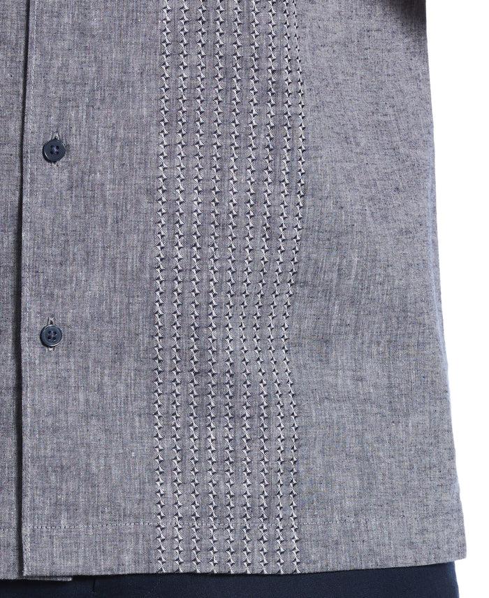 Cubavera Engineered Dobby Panels Shirt Dress Blues
