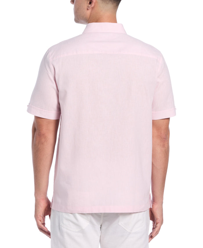 Cubavera Engineered Dobby Panels Shirt Rose Shadow