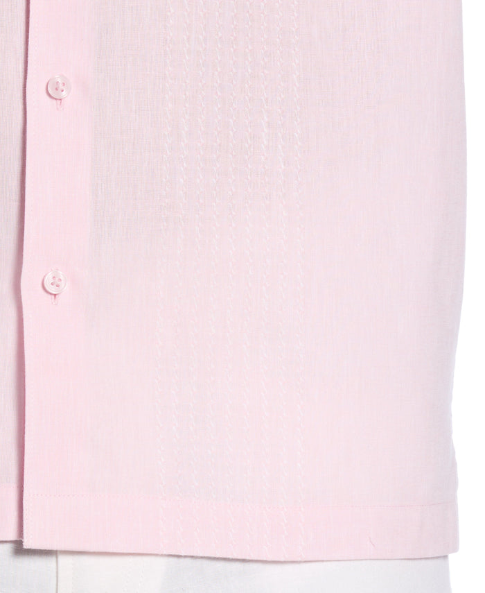 Cubavera Engineered Dobby Panels Shirt Rose Shadow