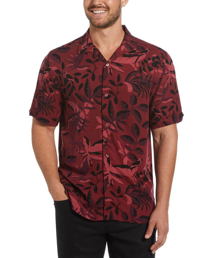cubavera Exploded Print Shirt Cabernet