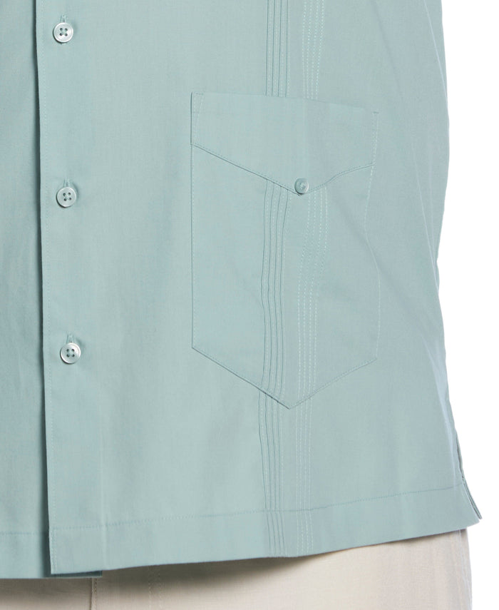 Cubavera Four Pocket Guayabera Shirt Blue Surf