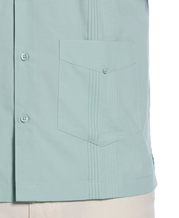 Cubavera Four Pocket Guayabera Shirt Blue Surf