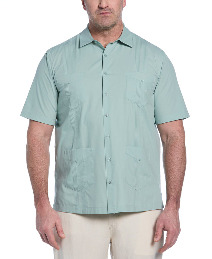 cubavera Four Pocket Guayabera Shirt Blue Surf