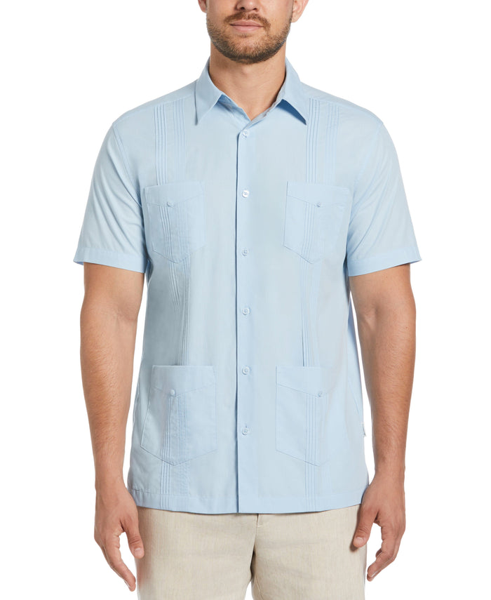 cubavera Four Pocket Guayabera Shirt Cerulean