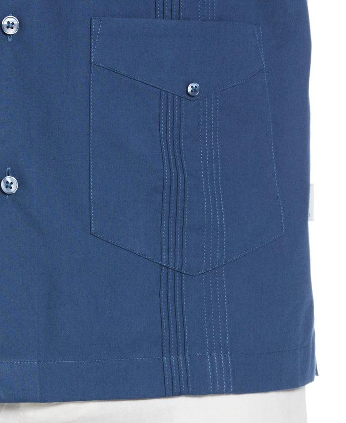 Cubavera Four Pocket Guayabera Shirt Ensign Blue