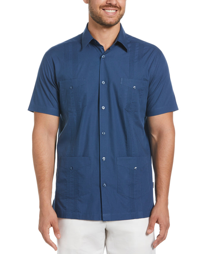 cubavera Four Pocket Guayabera Shirt Ensign Blue