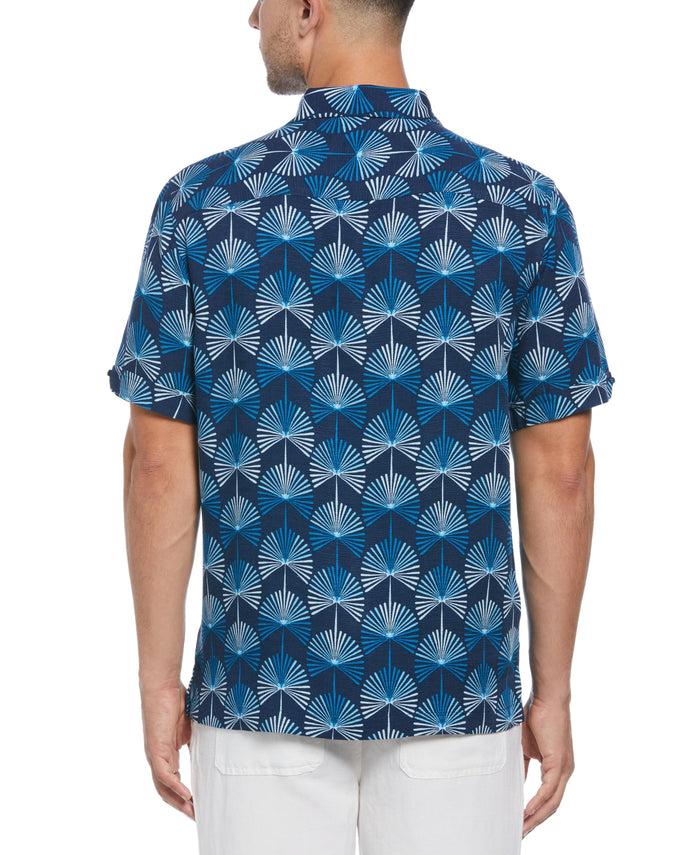 Cubavera Geo Botanical Print Shirt Titan