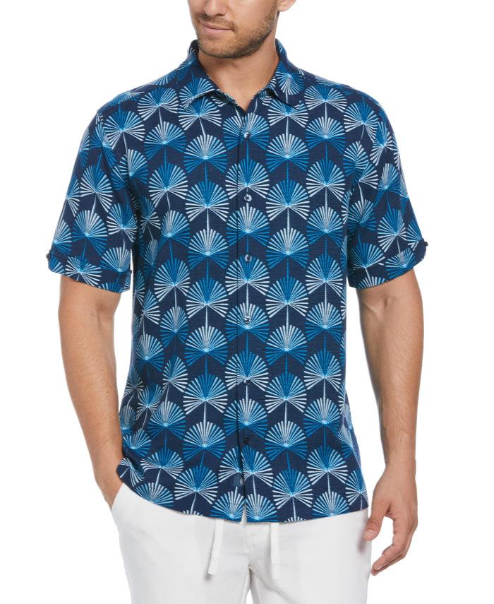 cubavera Geo Botanical Print Shirt Titan
