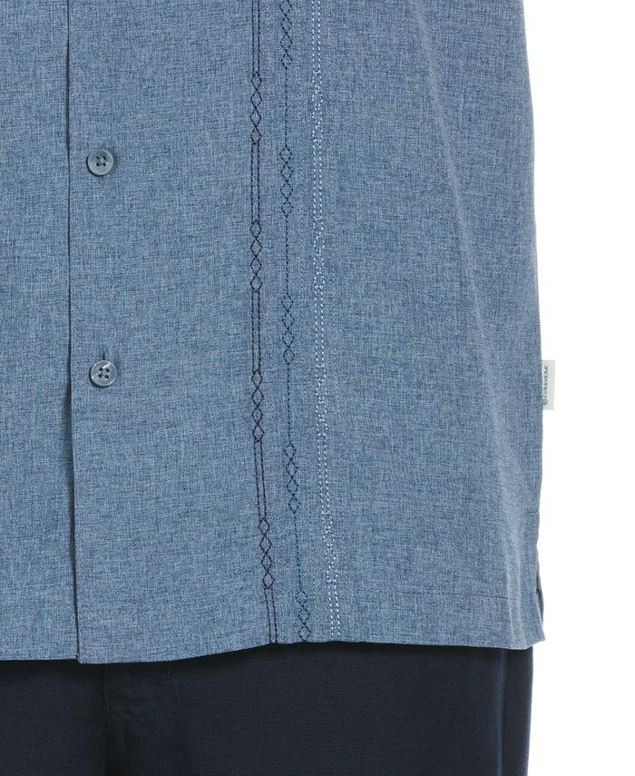 Cubavera Geo Embroidered Panel Shirt Dress Blues