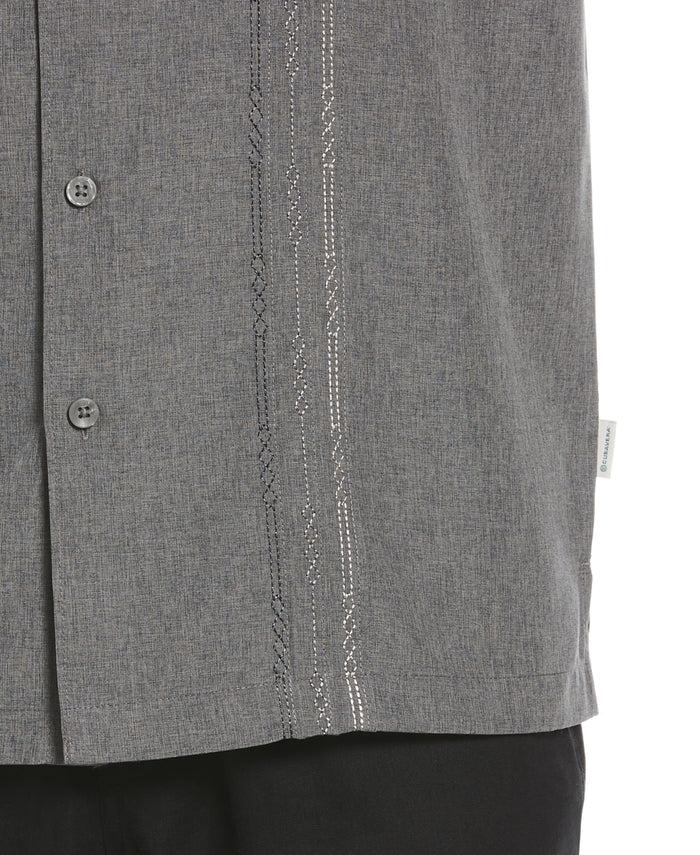 Cubavera Geo Embroidered Panel Shirt Steeple Gray