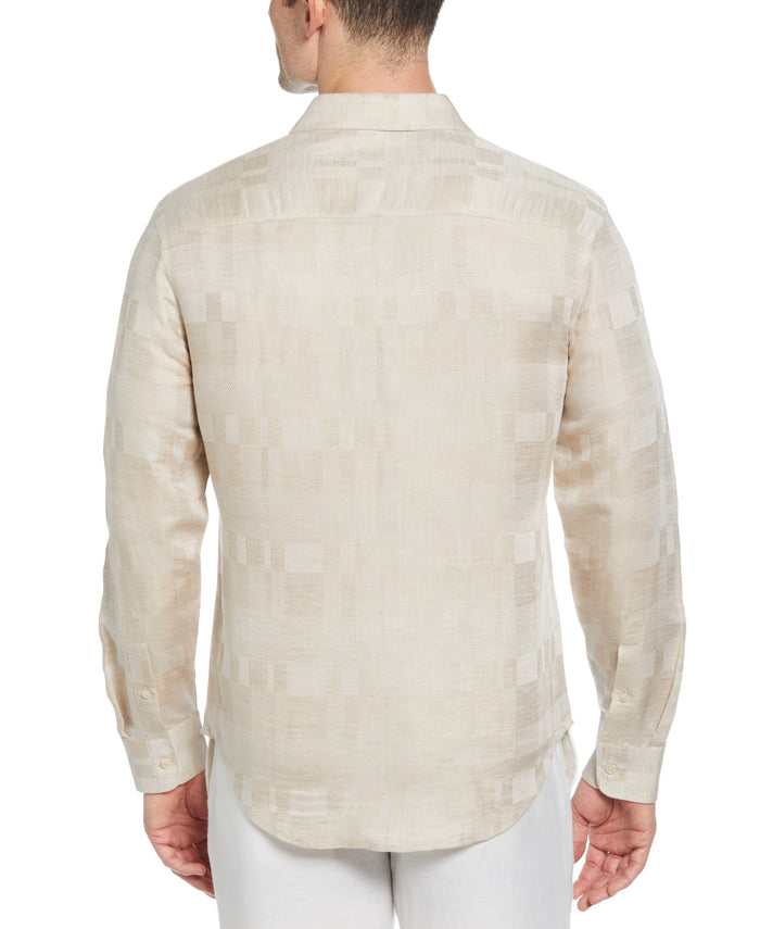Cubavera Geometric Dobby Textured Shirt Linen