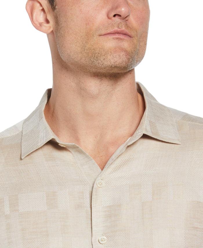 Cubavera Geometric Dobby Textured Shirt Linen