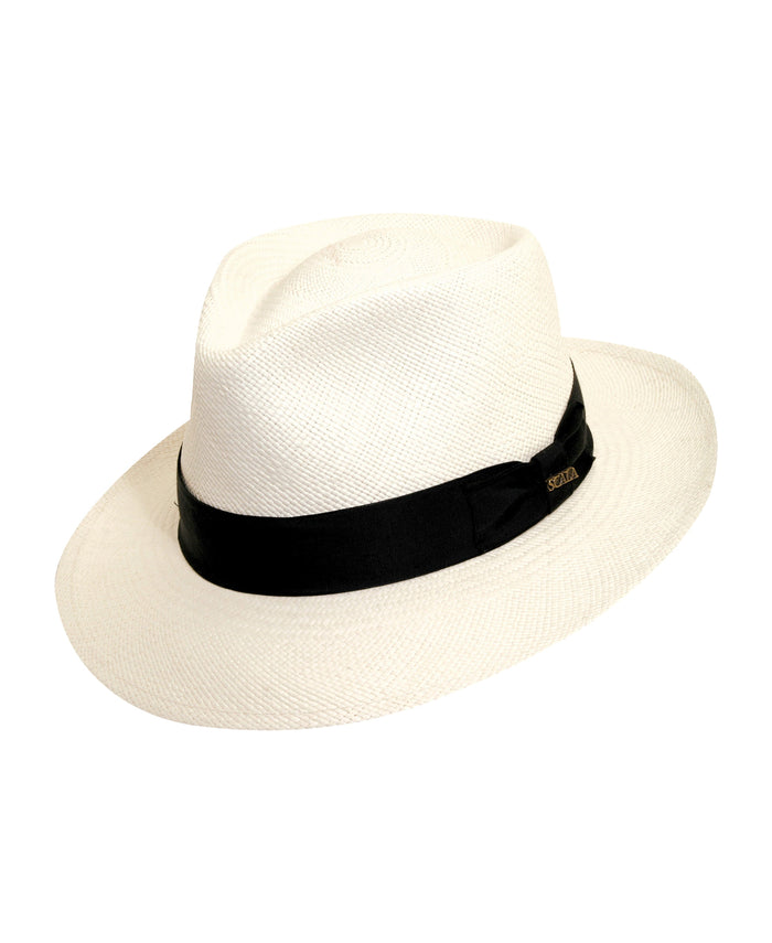 cubavera Handwoven Panama Fedora Bright White