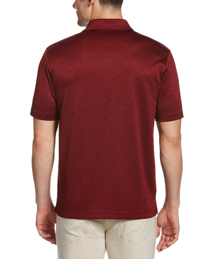 Cubavera Heather Twill Polo Biking Red