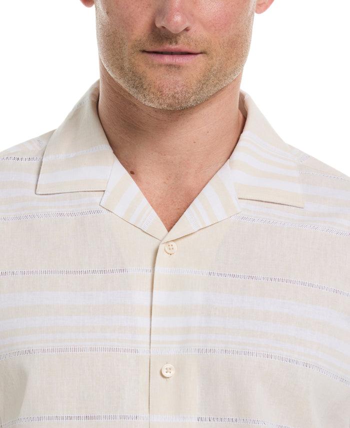 Cubavera Horizontal Stripe Shirt Whitecap Gray