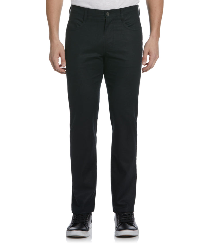 cubavera Linen-Blend 5-Pocket Pants Jet Black