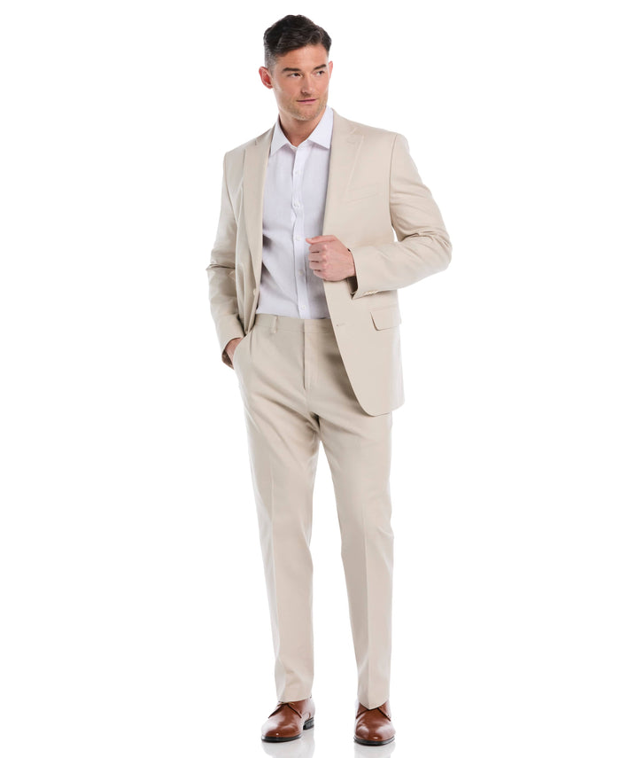 cubavera Linen Blend Beige Suit