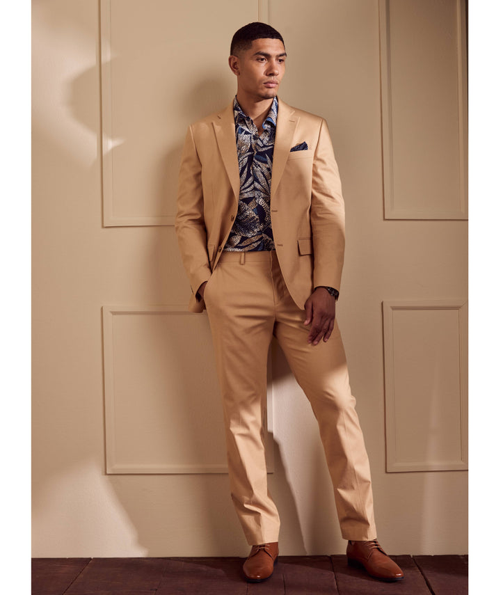 Cubavera Linen Blend Camel Suit