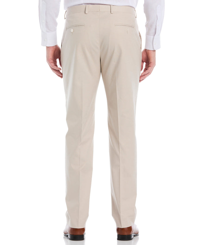 Cubavera Linen Blend Flat Front Pant Beige