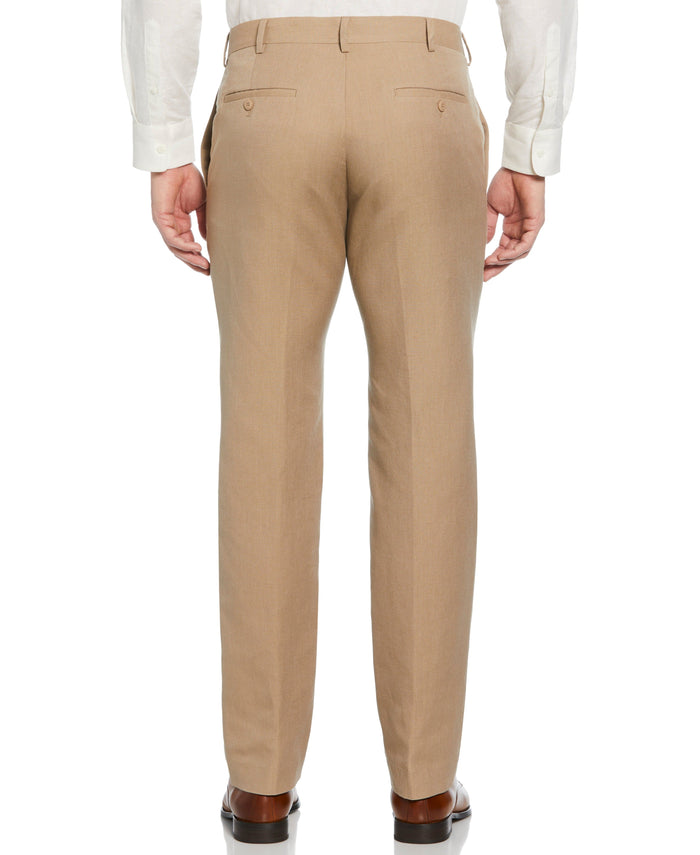 Cubavera Linen-Blend Flat Front Pant - Brown Dune