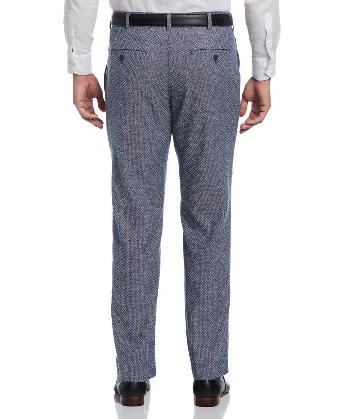 Cubavera Linen Blend Flat Front Pant Dress Blues