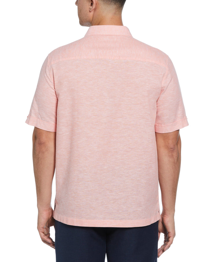 Cubavera Linen Blend Panel Shirt Lantana