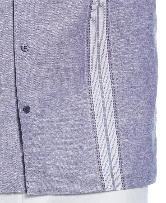 Cubavera Linen Blend Panel Shirt Skipper Blue