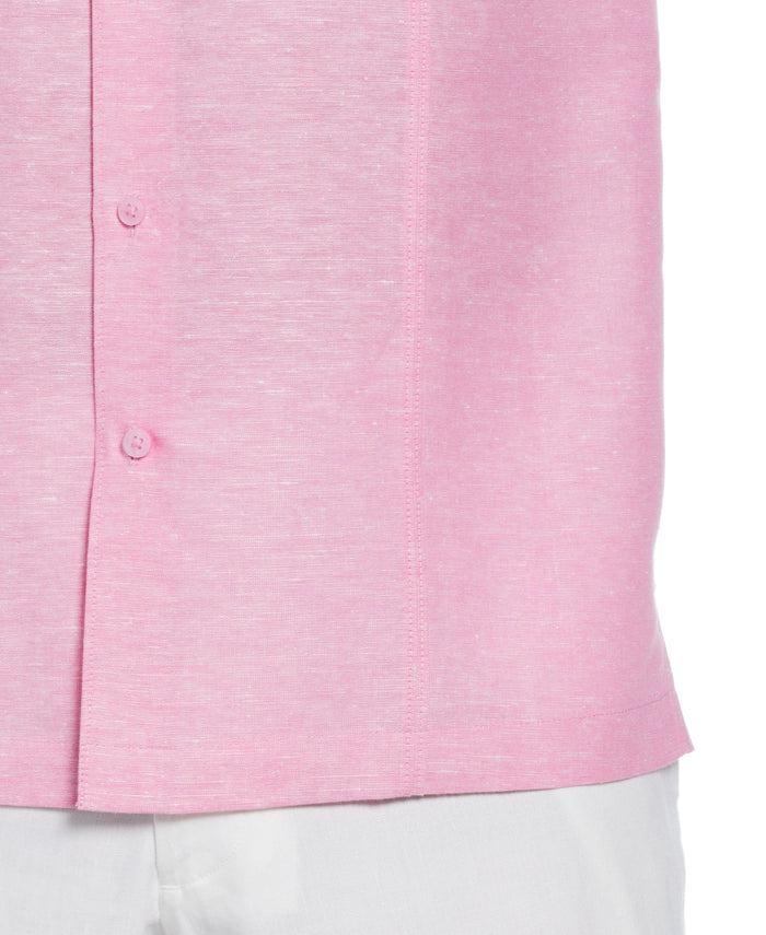 Cubavera Linen Blend Panel Shirt Strawberry Moon