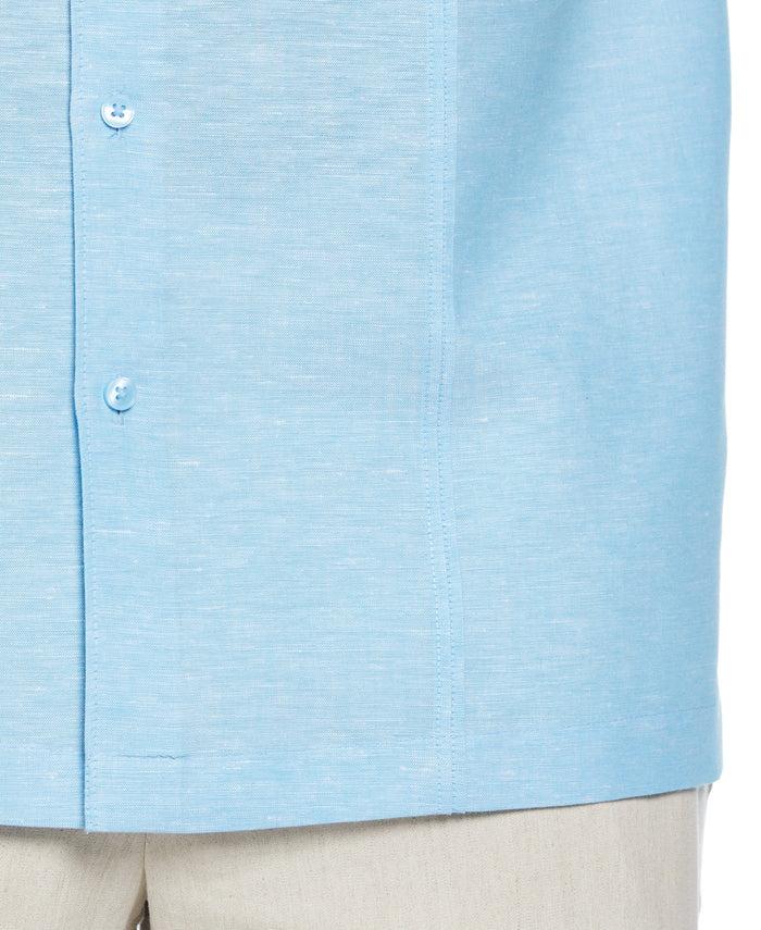 Cubavera Linen Blend Panel Shirt Swim Cap