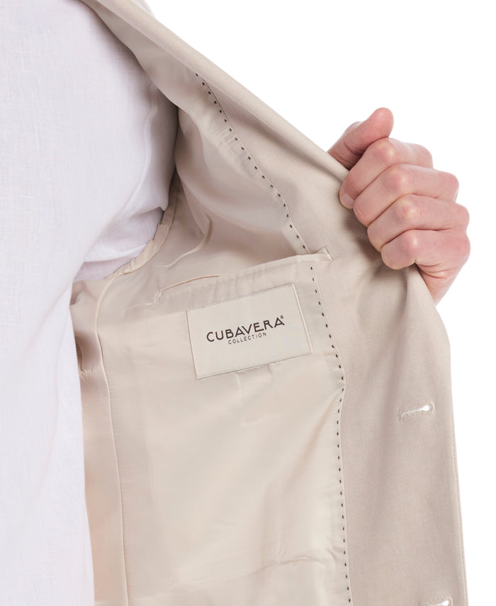 Cubavera Linen Blend Suit Jacket Beige