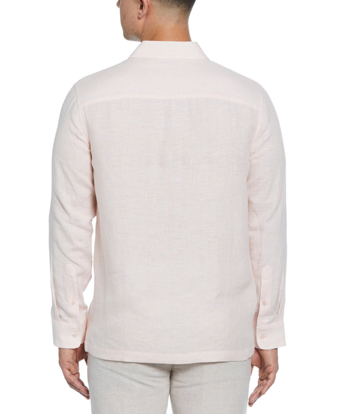 Cubavera Linen Guayabera Shirt Tropical Peach