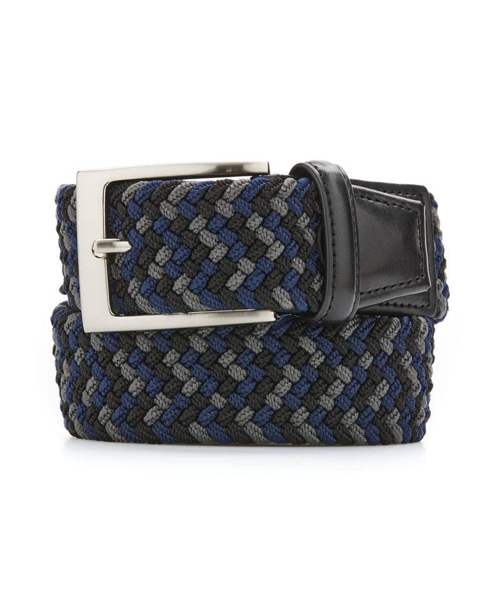 cubavera Mixed Color Stretch Belt Black