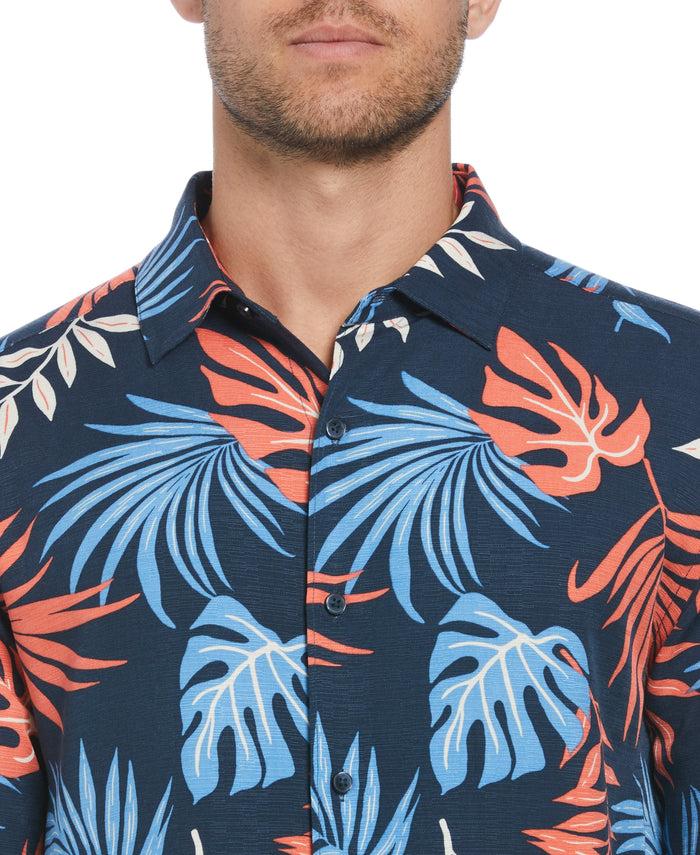 Cubavera Multicolor Leaf Print Shirt Spellbound